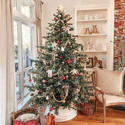 Fraser Hill Farm 7.5-Ft. Foxtail Pine Christmas Tree with White Incandescent Smart Lights