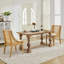 Ensemble de 2 chaises de salle à manger modernes en rotin - Chaises de cuisine à dossier en canne avec pieds en métal Boucle Upholstery-1385094044