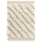 Moroccan Lines Grey Handwoven Performance Rug