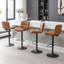 Tabourets de bar pivotants ajustables à double couche rembourrés avec dossier ergonomique (ensemble de 4)-1657744586-1676002800