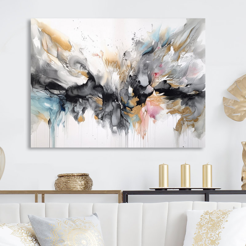 Profondeurs géométriques blanches et grises II - décoration murale géométrique moderne en métal, H 24 po x l 32 po x P 1 po