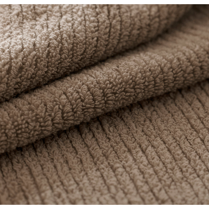 Turkish Ribbed Ribbed Bath Sheet, Walnut