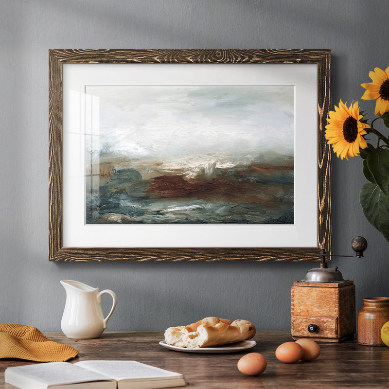«Lingering Light IV», reproduction encadrée rustique avec tableau mat, Noyer, H 14 po x l 20 po x P 1,5 po