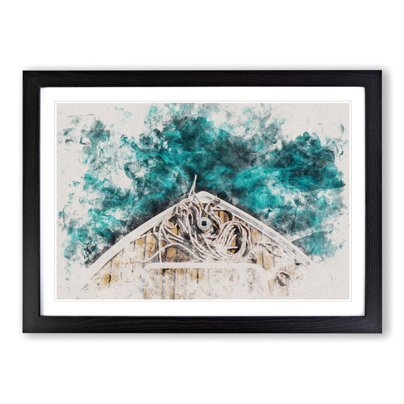 Deck of the Boat - Picture Frame Painting, Black, 36cm H x 48cm W x 2cm D