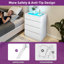 Commode brillante à 4 tiroirs avec lumières DEL 23,6 po Jerrin 