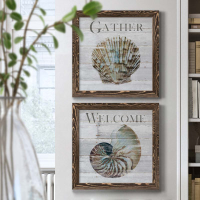 «Shell Gather», ensemble de 2 impressions sur toile