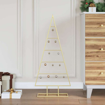 Metal Christmas Tree with Stand Gold Powder-coated steel