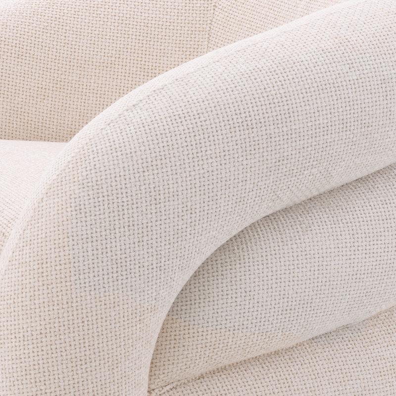 Novelle Swivel Barrel Chair, Lyssa Off-White Viscose