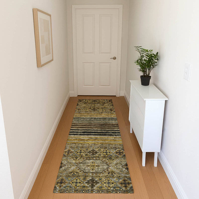 Tapis de qualité supérieure lavable à la machine Marasco AMF1641, Tapis de couloir 2 pi 3 po x 7 pi 6 po