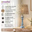 Lampe de table en résine Archo de 26 po avec abat-jour tissé à la main pour chambre à coucher Arcola-129160848