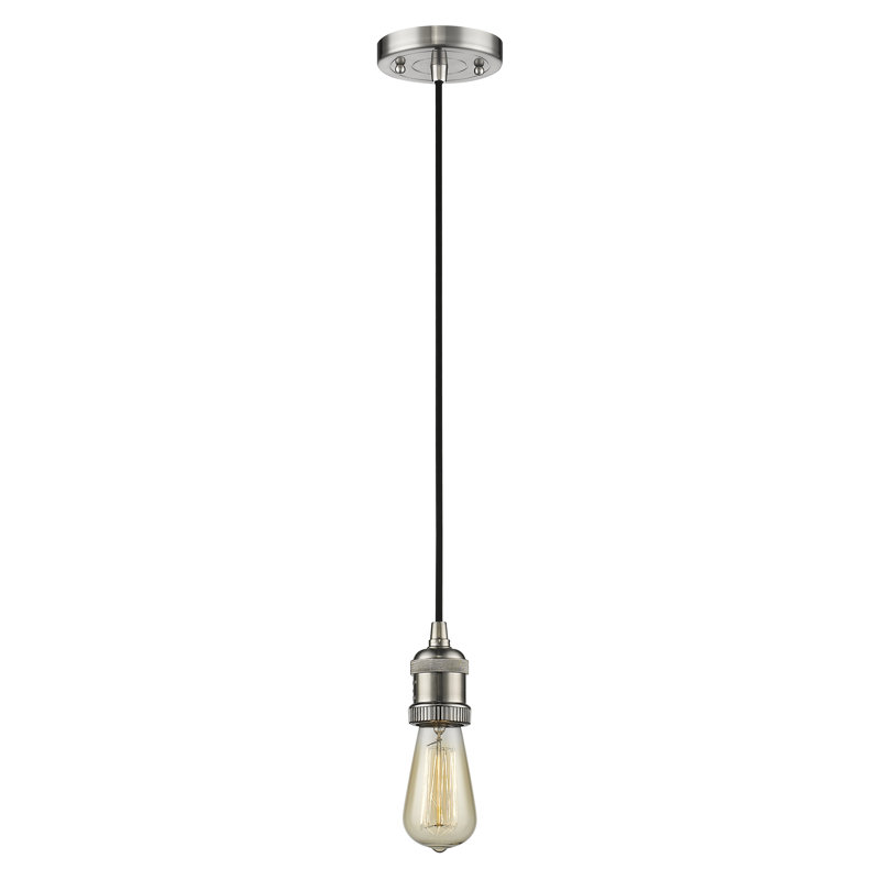 Luminaire suspendu simple à 1 lumière, Nickel satiné brossé