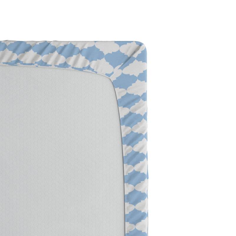 Microfiber Geometric Fitted Sheet, Full Fitted Sheet