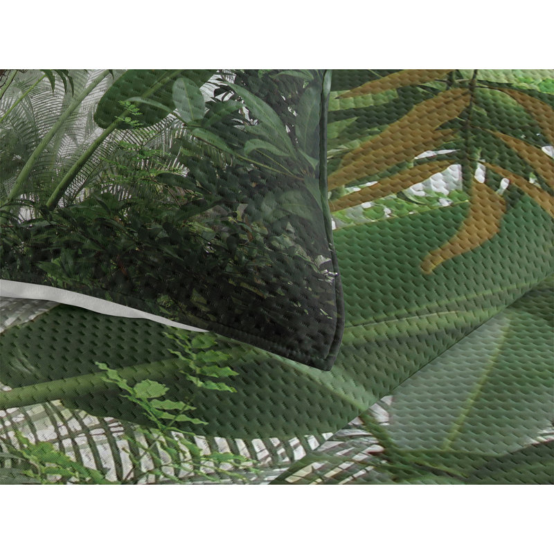 Forest Coastal Polyester Coverlet, Twin Bedspread + 1 Sham