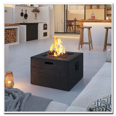 Foyer d'extérieur au propane carré 24,02 "MGO avec 40 000 BTU