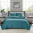 3 Piece Quilt Set Teal King/Cal King