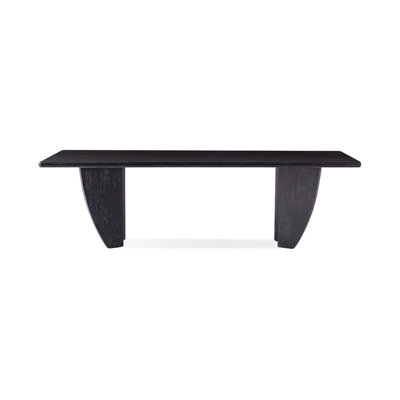 Black solid wood rectangular desk