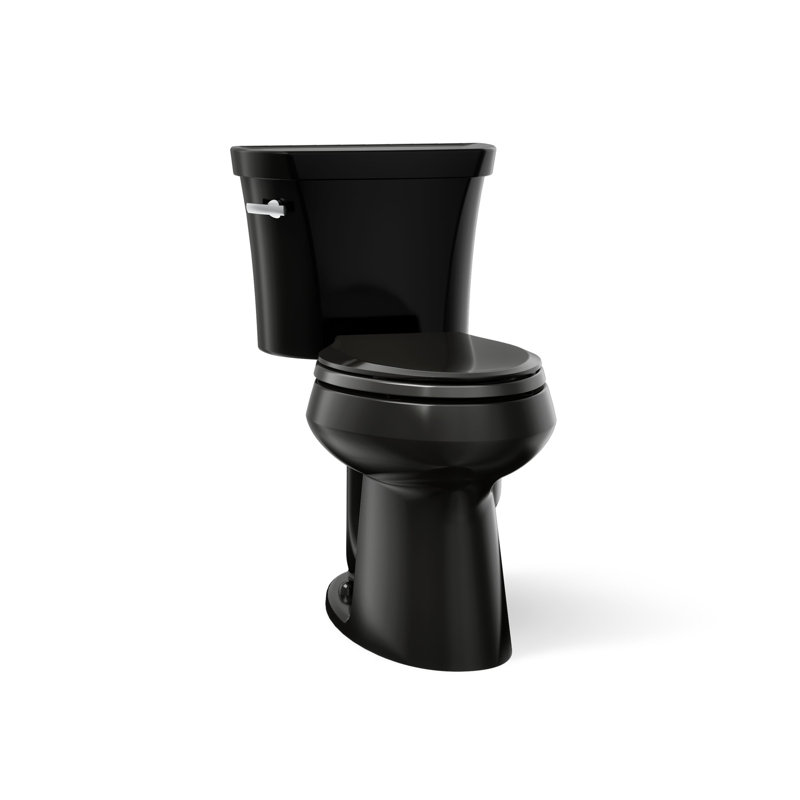 Highline™ 1.28 GPF Elongated Two-Piece Toilet (Seat Not Included), Left-Hand, Black Black™