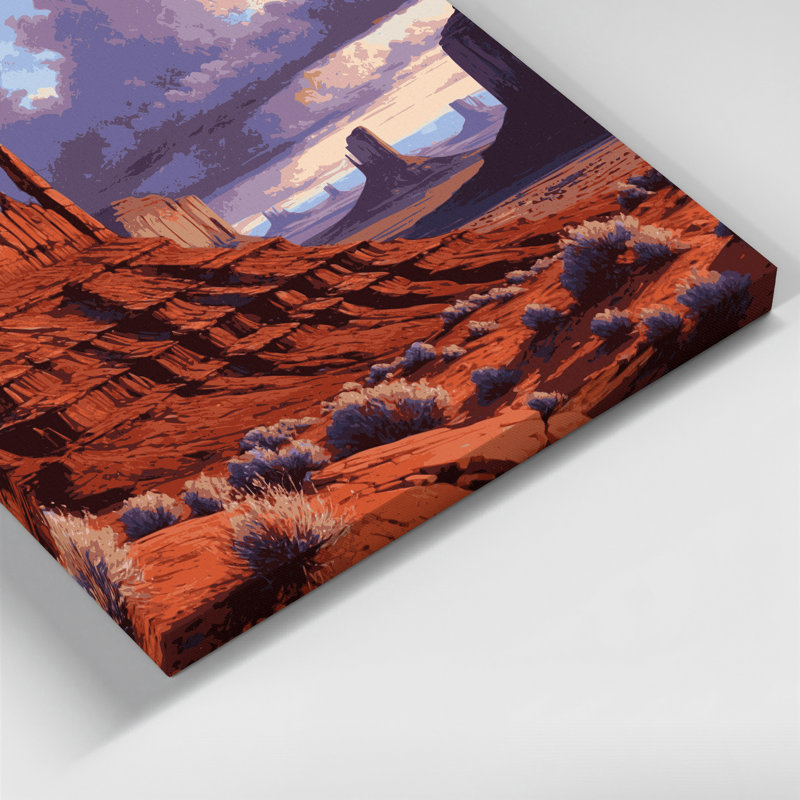Art mural sur toile USA State Utah Brown, H 16 po x l 20 po