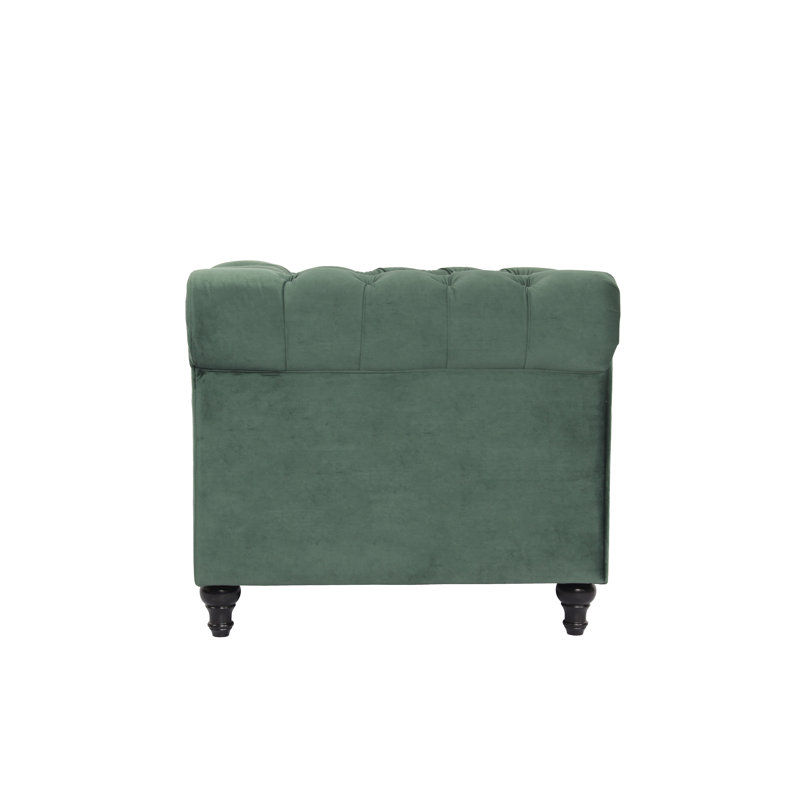 Ensemble de salon 2 pièces Crewkerne, Velours vert