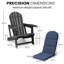 Ensemble de chaises d'extérieur Hdpe Adirondack avec coussins amovibles et porte-gobelet-330792334