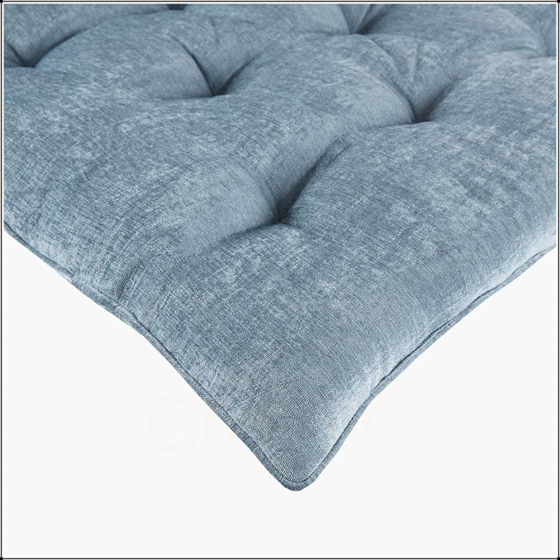 Coussin de sol en poly chenille, Turquoise