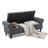 Velvet/Linen Upholstered Storage Bench With Segmented Storage Compartments-413202370