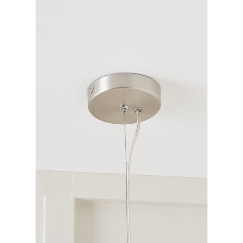 Saoirse 1 - Light Satin Nickel Urn Pendant, Natural