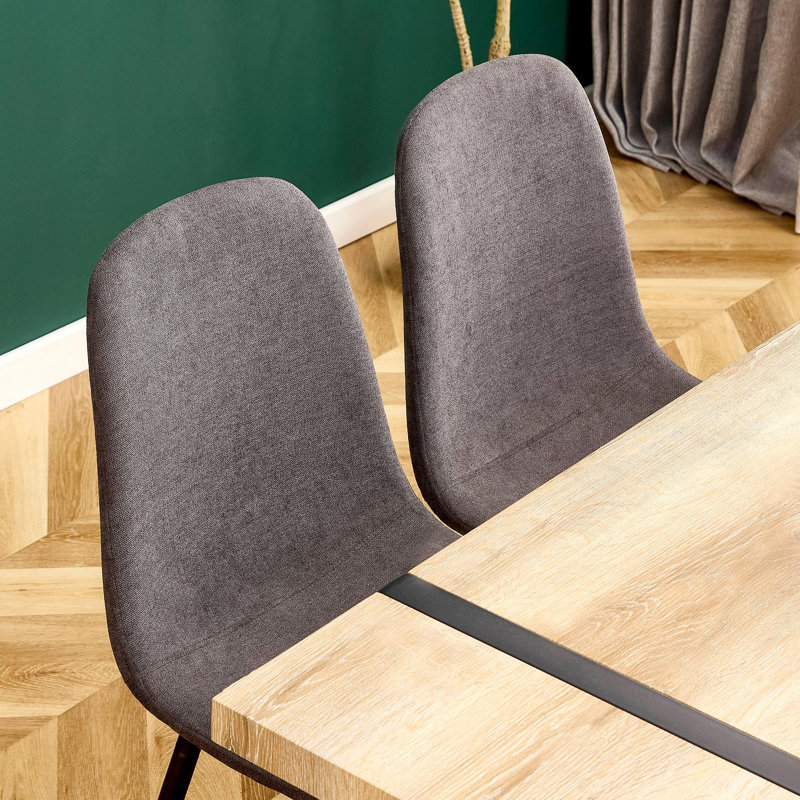 Chaise d'appoint en velours l 16,9 po, Velours gris foncé