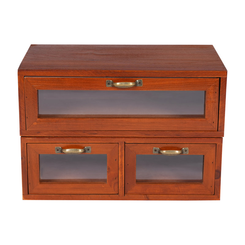 Desktop Storage Box Rectangular Storage Drawers Desktop Organizing Cabinet