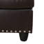 Repose-pieds en simili cuir brun Atlas