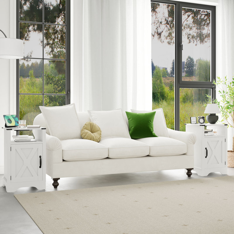 Table de chevet Farmhouse, Blanc