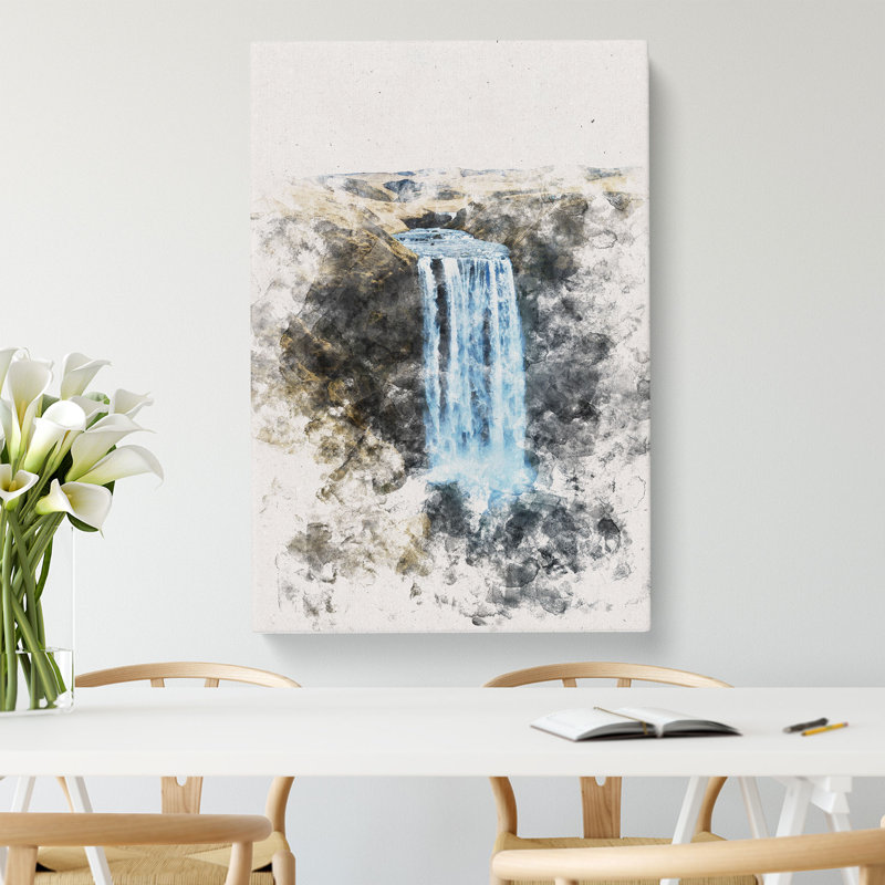 Skogafoss Waterfall Iceland - Wrapped Canvas, 50cm H x 35cm W x 3cm D