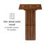 Safira Solid Wood Rectangular Top Side Table