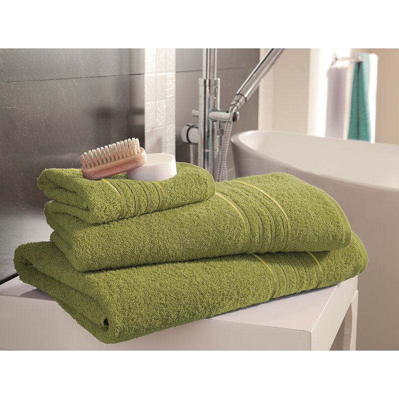 Midweight Bath Towel, Lime, Bath Sheet - 4 Pack