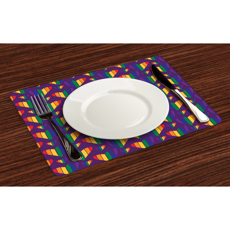 Polyester Abstract Rectangle Placemat