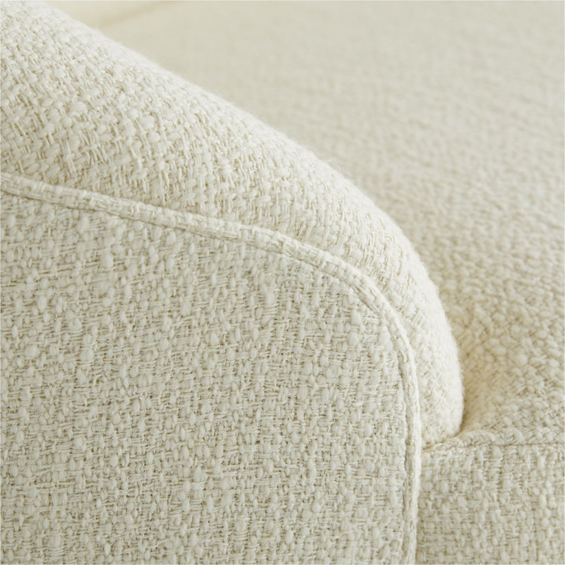 Turner Small Sofa Paprika Velvet, Cloud Bouclé, 29.5"H x 108"W x 34"D, Gray Ash