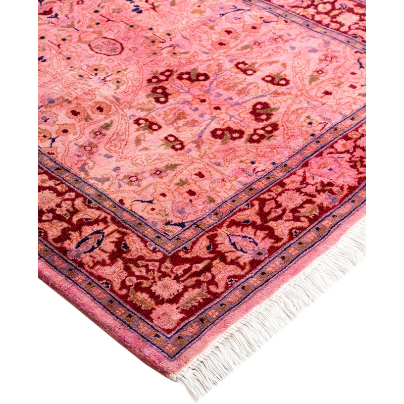 Overdyed One-of-a-Kind 2' 7" X 18' 1" Hand Knotted Area Rug