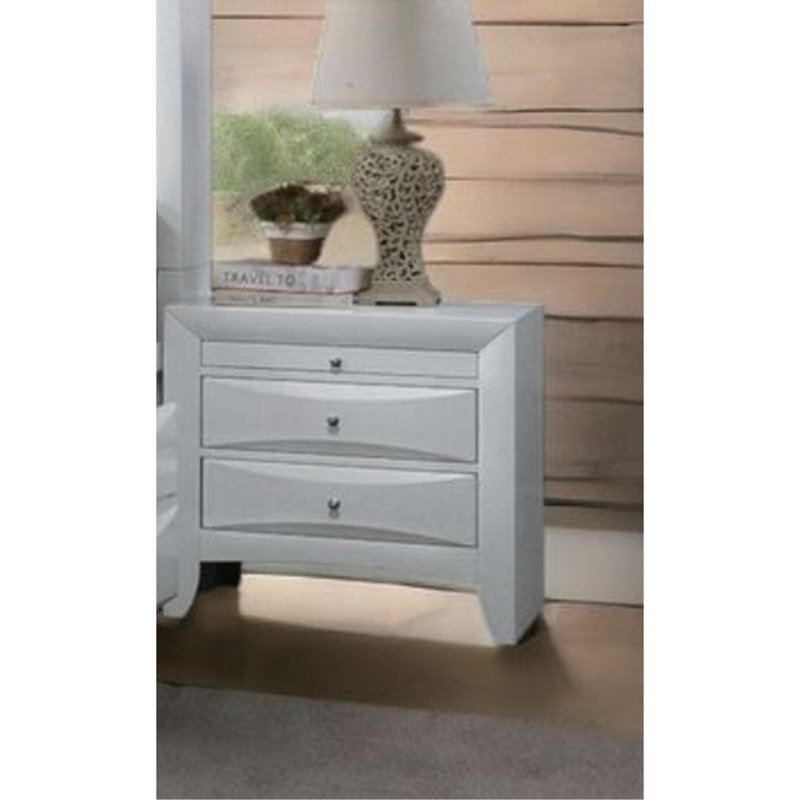 NIGHTSTAND WITH LED, White