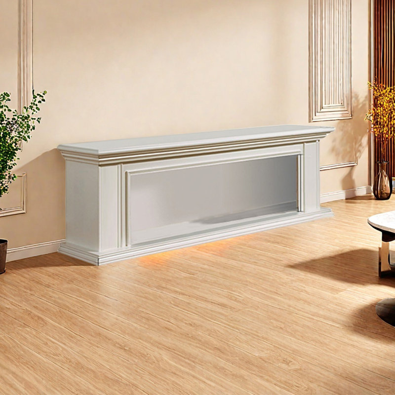 Meuble télé American Fireplace, L 78,74 po, Ivoire ivoire