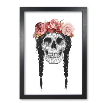 Festival Floral Skull 1 Piece Wall Art