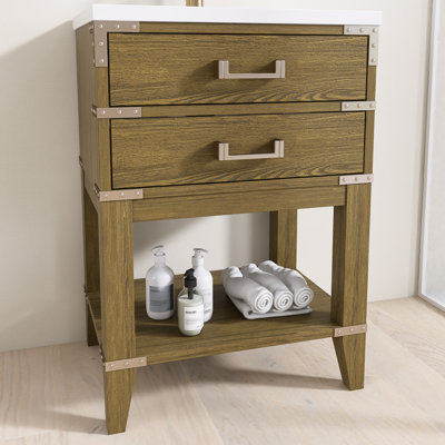 House of Hampton® 24" Single Sink Freestanding Bathroom Vanity With Acrylic Top