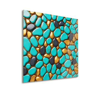 Peinture élégante en verre trempé décoratif, 24,8 po x 24,8 po | 100% verre trempé, épaisseur: 0,16 pouce | Impression UV pour des couleurs éclatantes | Parfait pour la décoration murale d'un salon, d'un bureau ou d'une galerie