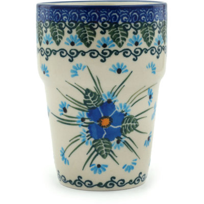 Forget Me Not Ceramic Drinking Glass