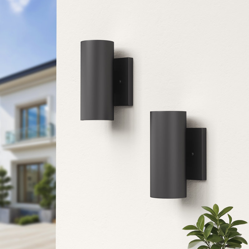 7''H Aluminum Dimmable Black Outdoor Wall Light, 7'' H X 4.3'' W X 4.33'' D, Matte Black