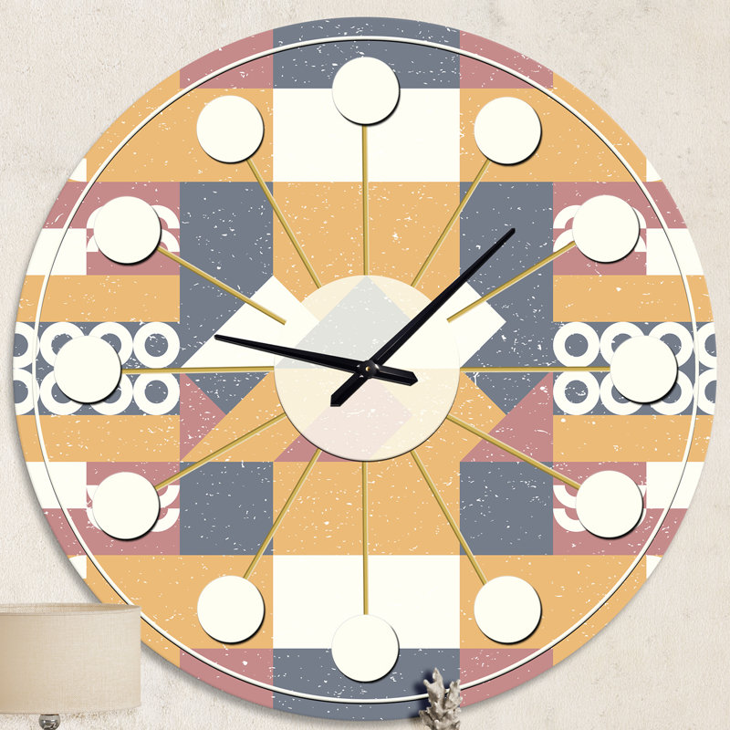Horloge murale rétro Mid-Century, Moyenne