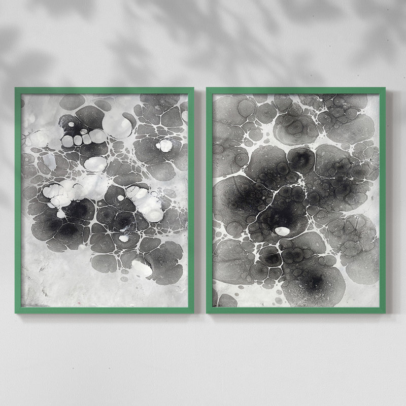 Impression encadrée de qualité supérieure Marble XIII - prête à être accrochée - aucun clou requis - aucun clou requis, Gris