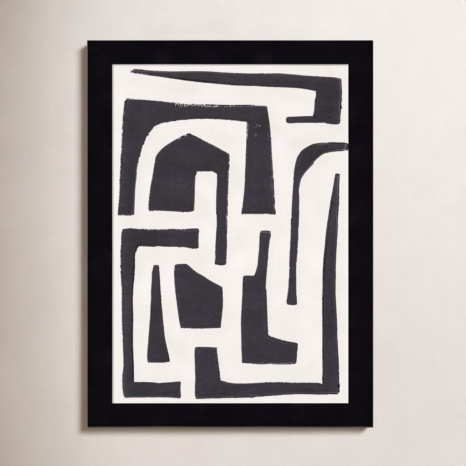 Neighborhood Print by Alisa Galitsyna, Black, 13" H x 10" W x 1" D