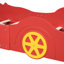 Lit de voiture de course rouge simple avec construction et roues, décorant votre chambre à coucher avec élégance, support de lattes, améliorant la fonctionnalité-537561850