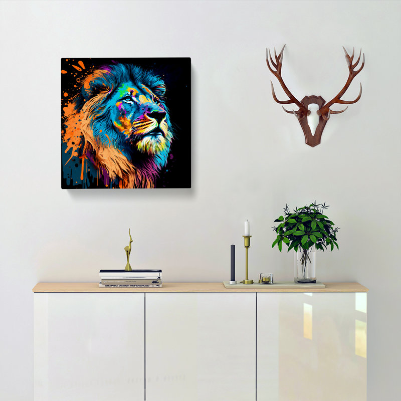 Lion - Wrapped Canvas, 50cm H x 50cm W x 3cm D
