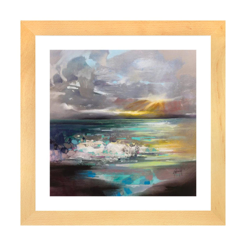 «Breaking» par Scott Naismith - reproduction d'art, Papier encadré de bois naturel, H 16 po x l 16 po x p 1 po
